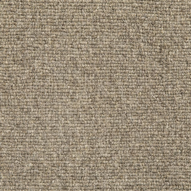 Warm clove taupe-brown carpet weave with softly mottled horizontal texture