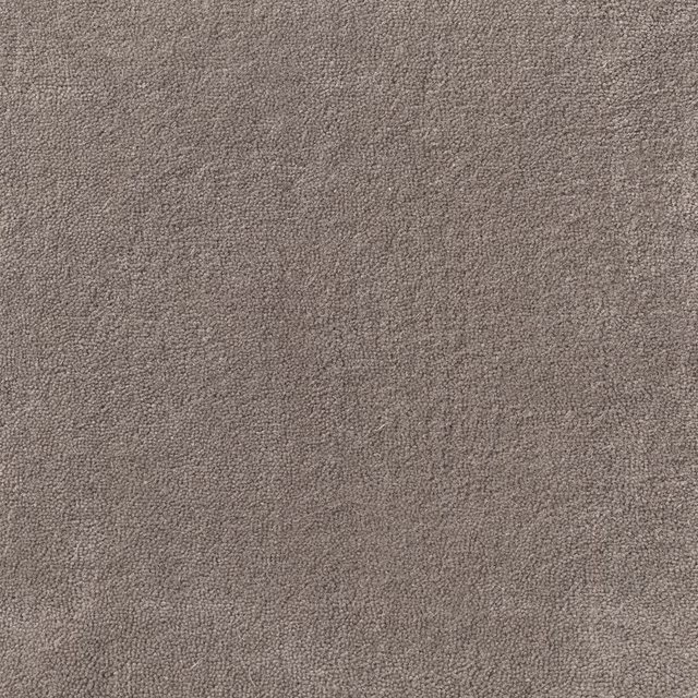 Close-up of dense taupe-grey textile with a softly nubby, subtly mottled surface