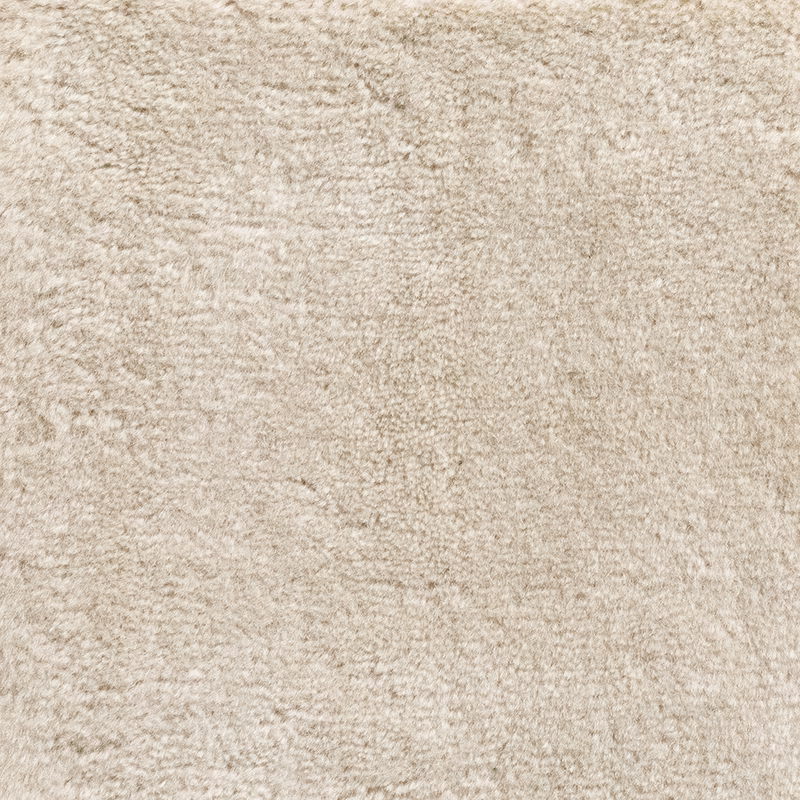 Warm ivory-beige carpet swatch with dense nubby pile and subtle greige mottling