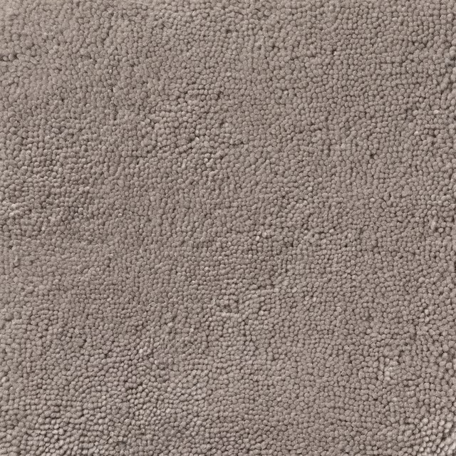 Close-up of dense greige looped pile with subtle taupe-grey tonal variation