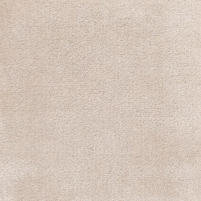 Warm ivory-beige carpet swatch with a softly mottled, low textured pile