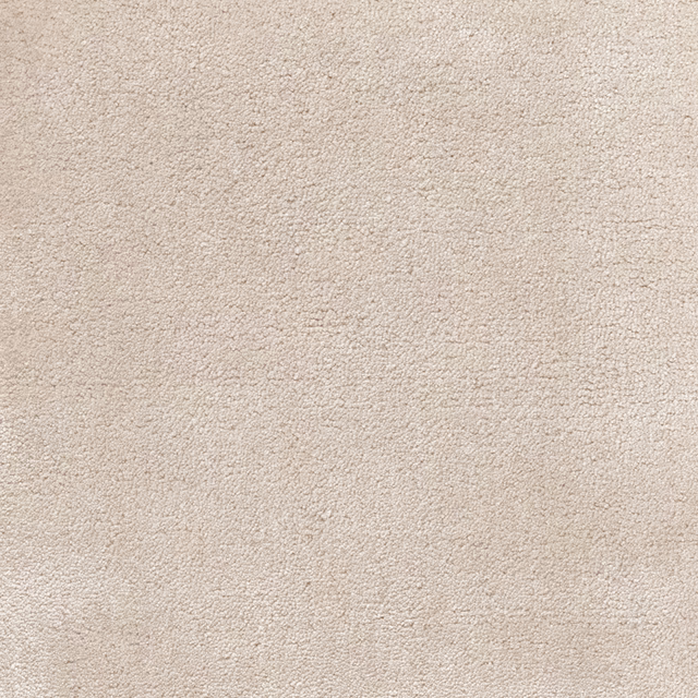 Warm ivory-beige carpet swatch with a softly mottled, low textured pile