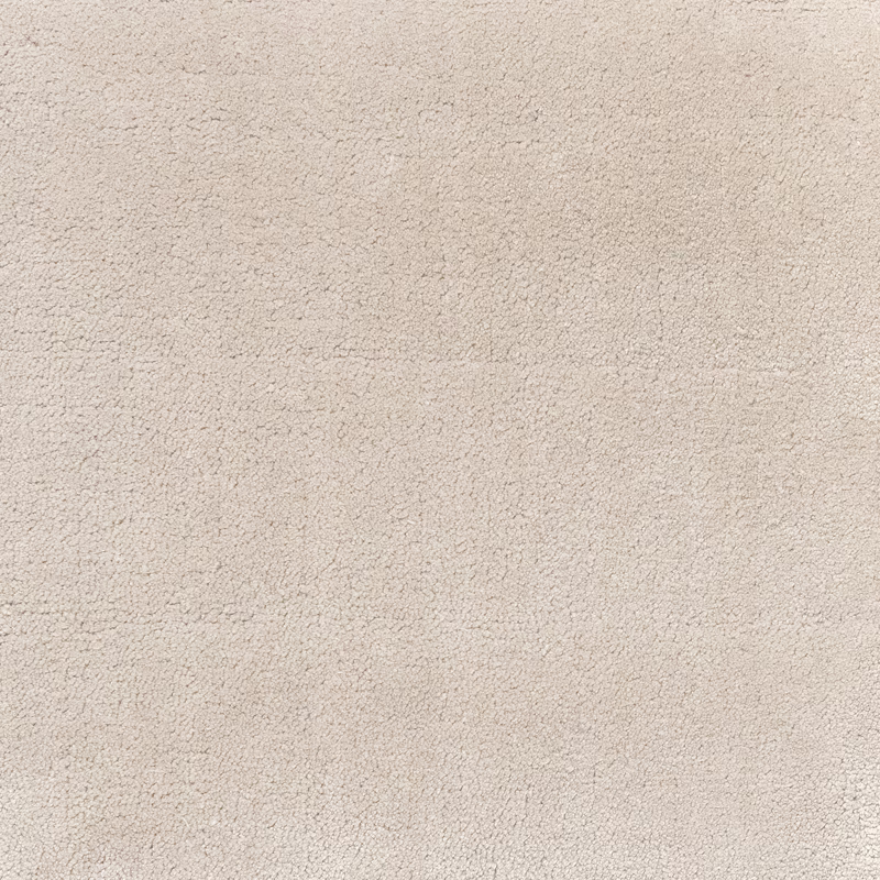 Close view of ivory-beige carpet with a fine, softly napped tonal texture