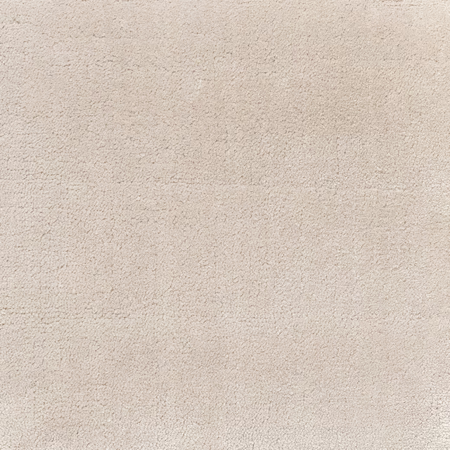 Close view of ivory-beige carpet with a fine, softly napped tonal texture