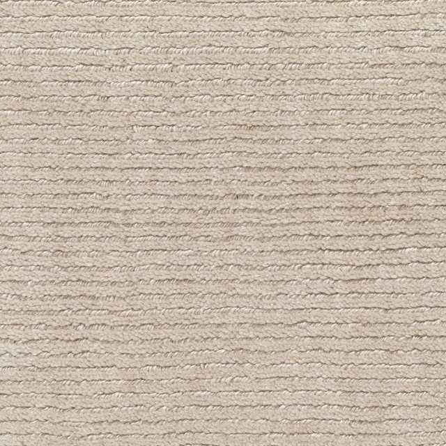 Warm oatmeal beige carpet fabric with irregular horizontal ridges and a softly nubby texture