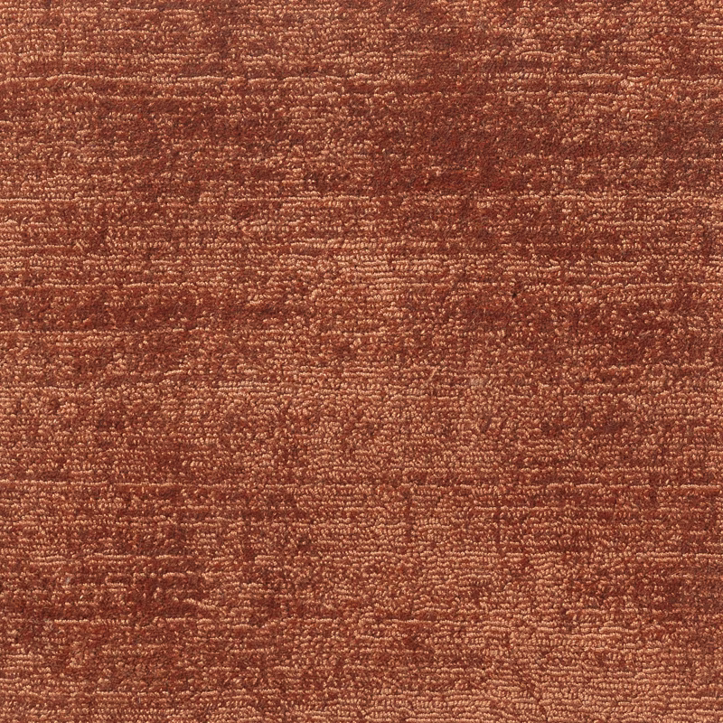 Copper-brown Satara textile showing dense nubby weave and irregular horizontal ridges