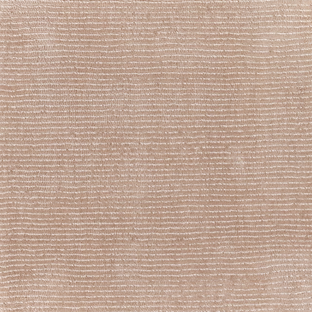Warm blush-taupe textile with closely spaced horizontal slubbed ribs