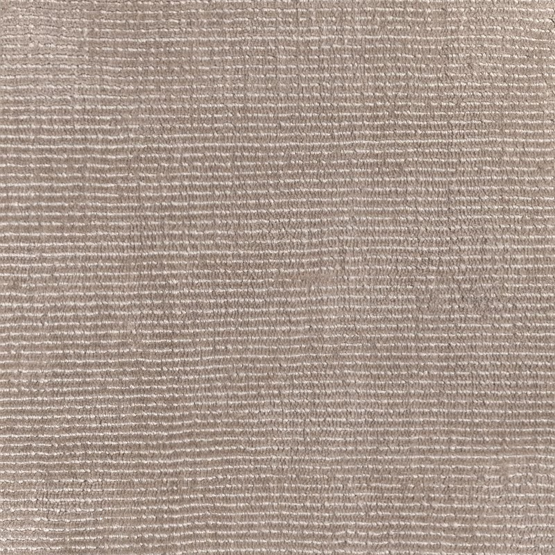 Cloudy grey woven textile with fine horizontal ribs and soft taupe depth