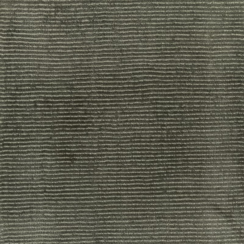 Deep olive-grey textile with fine uneven horizontal ribs and a softly flecked surface