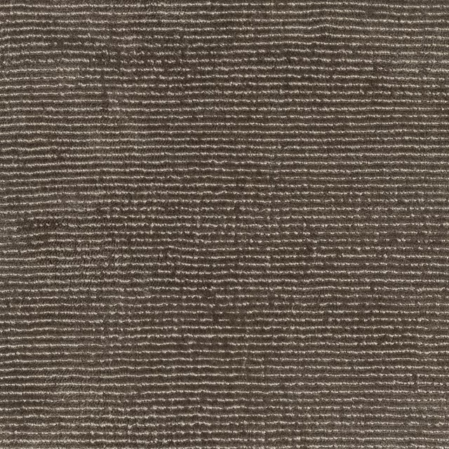 Dark taupe Storm carpet textile with irregular horizontal ribbing and granular texture