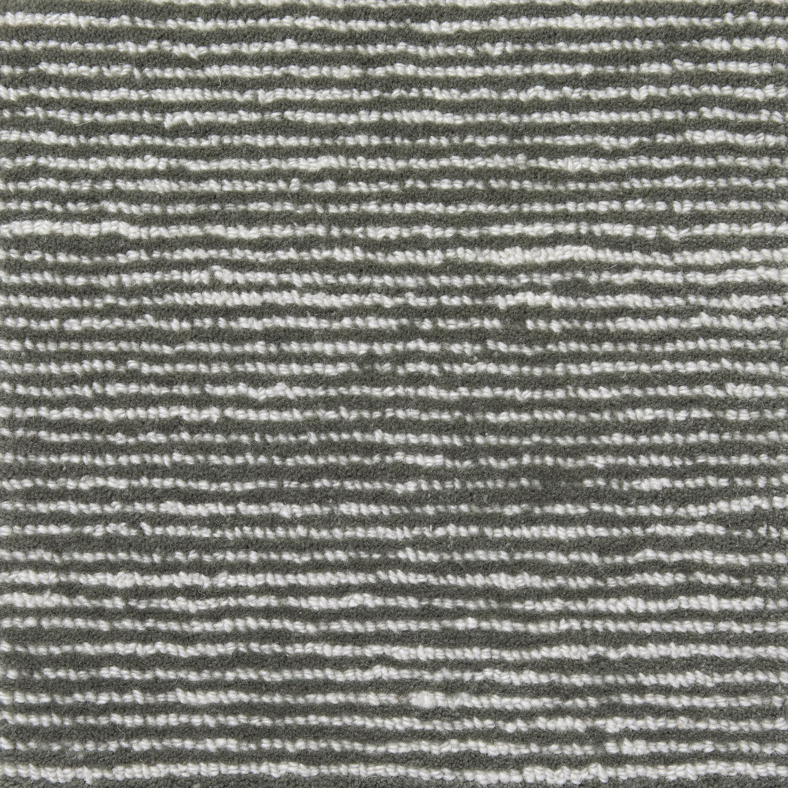Juniper-grey woven textile with irregular vanilla horizontal lines and tactile raised texture