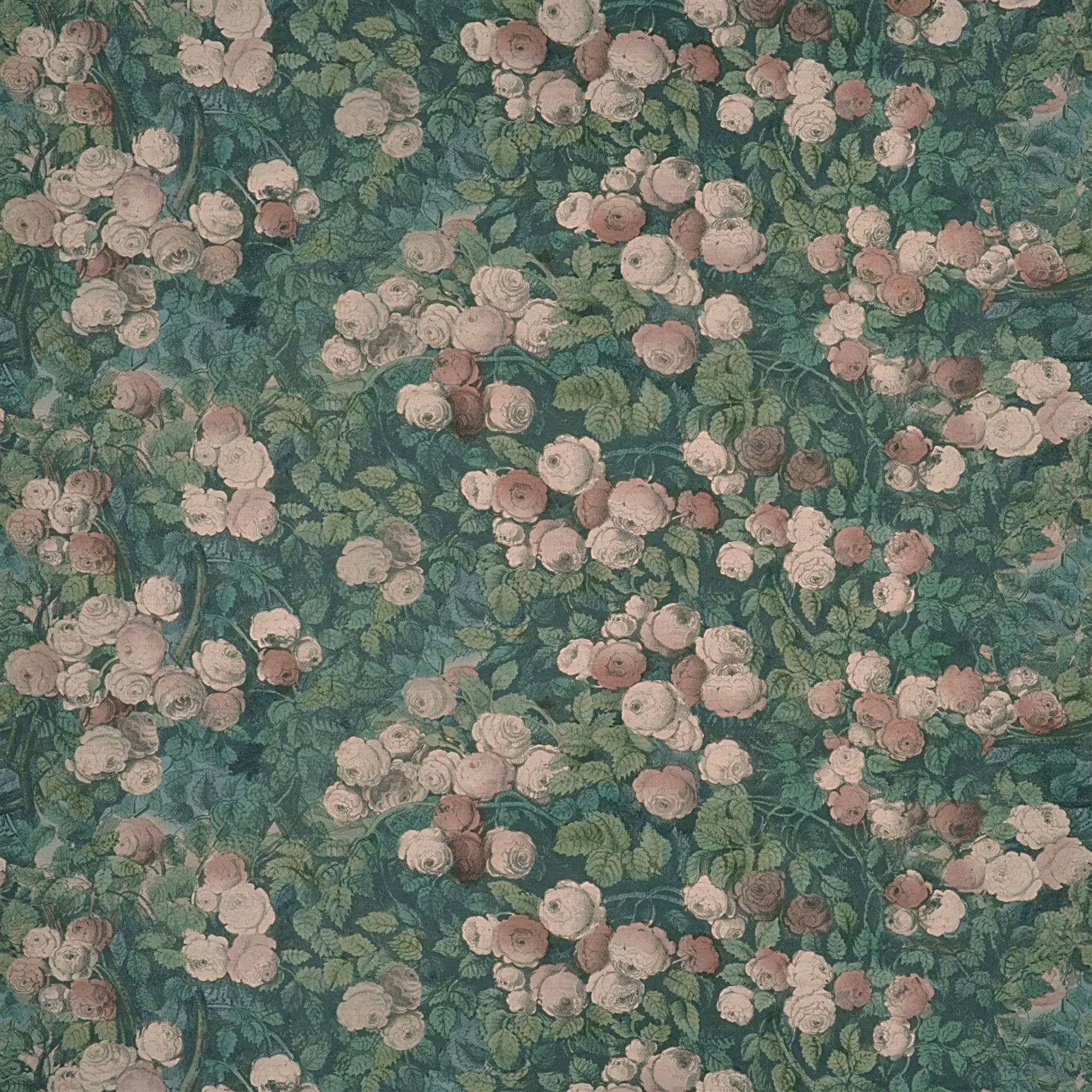 Rose Mosaic Forest fabric