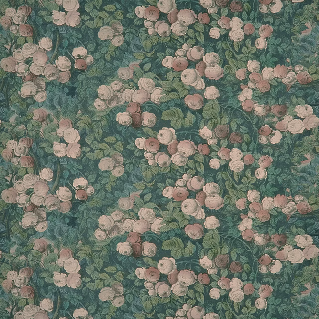 Rose Mosaic Forest fabric