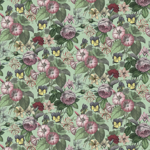 Botanical Flower Sage fabric