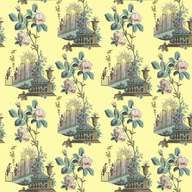 Ornamental Garden Mimosa fabric