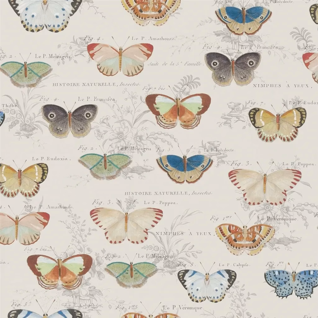 Butterfly Studies Parchment fabric