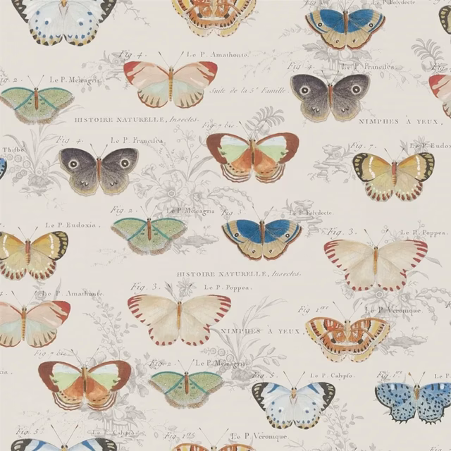 Butterfly Studies Parchment fabric