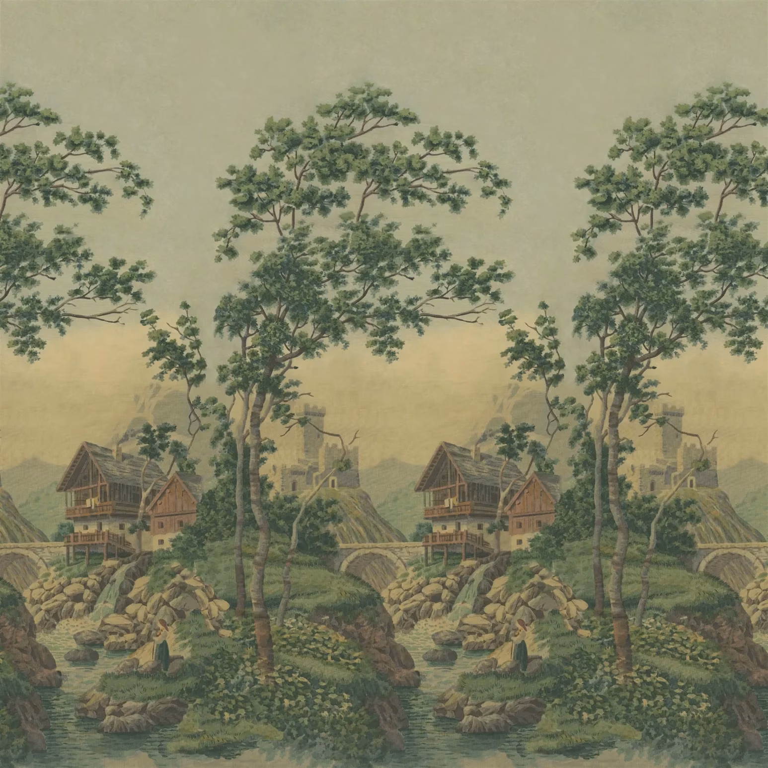 Castle Scene 1 Forest fabric