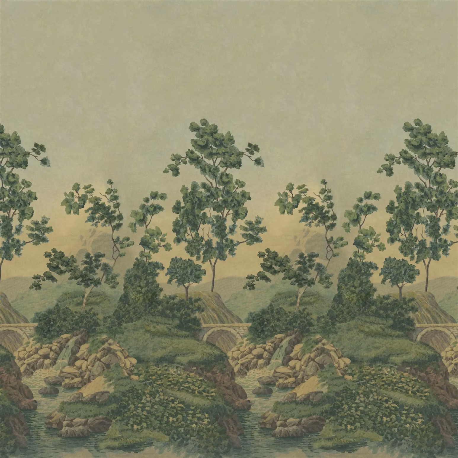 Castle Scene 2 Forest fabric