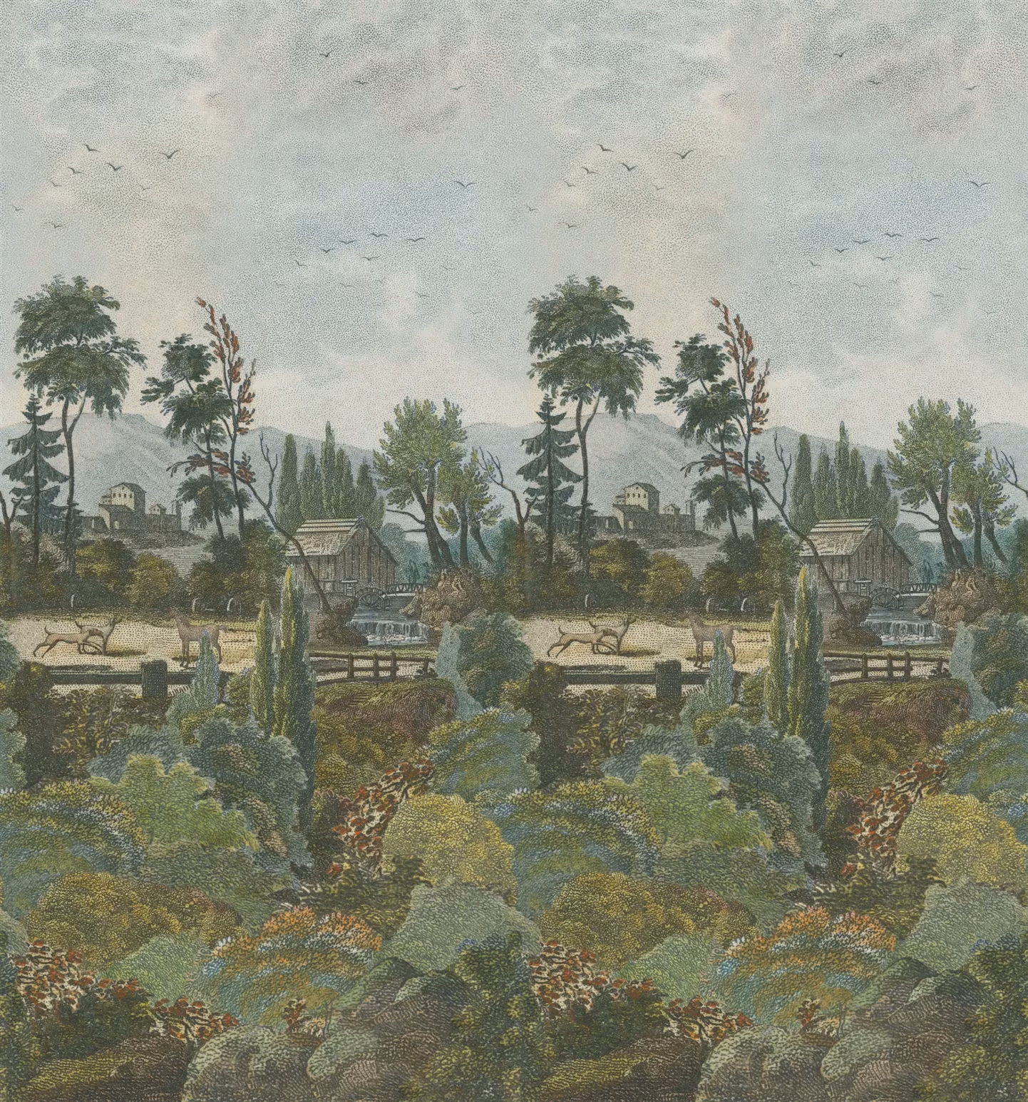 Pastoral Scene 1 Sky fabric