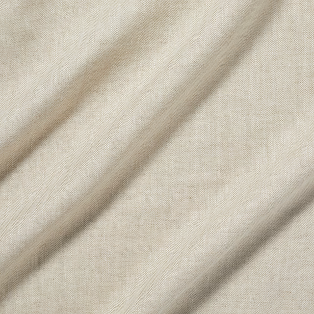 Linen Herringbone Natural fabric