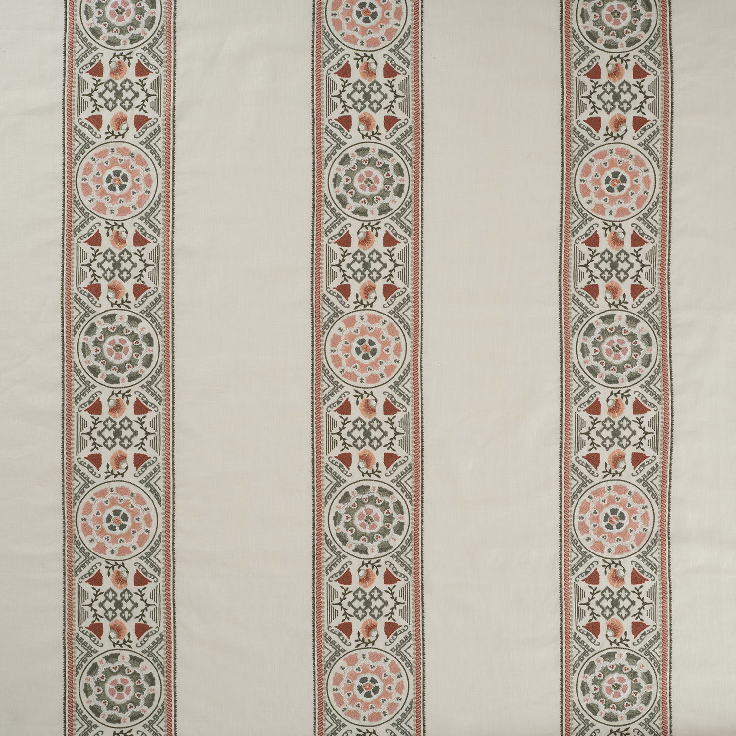Suzani Stripe Pink/Green fabric