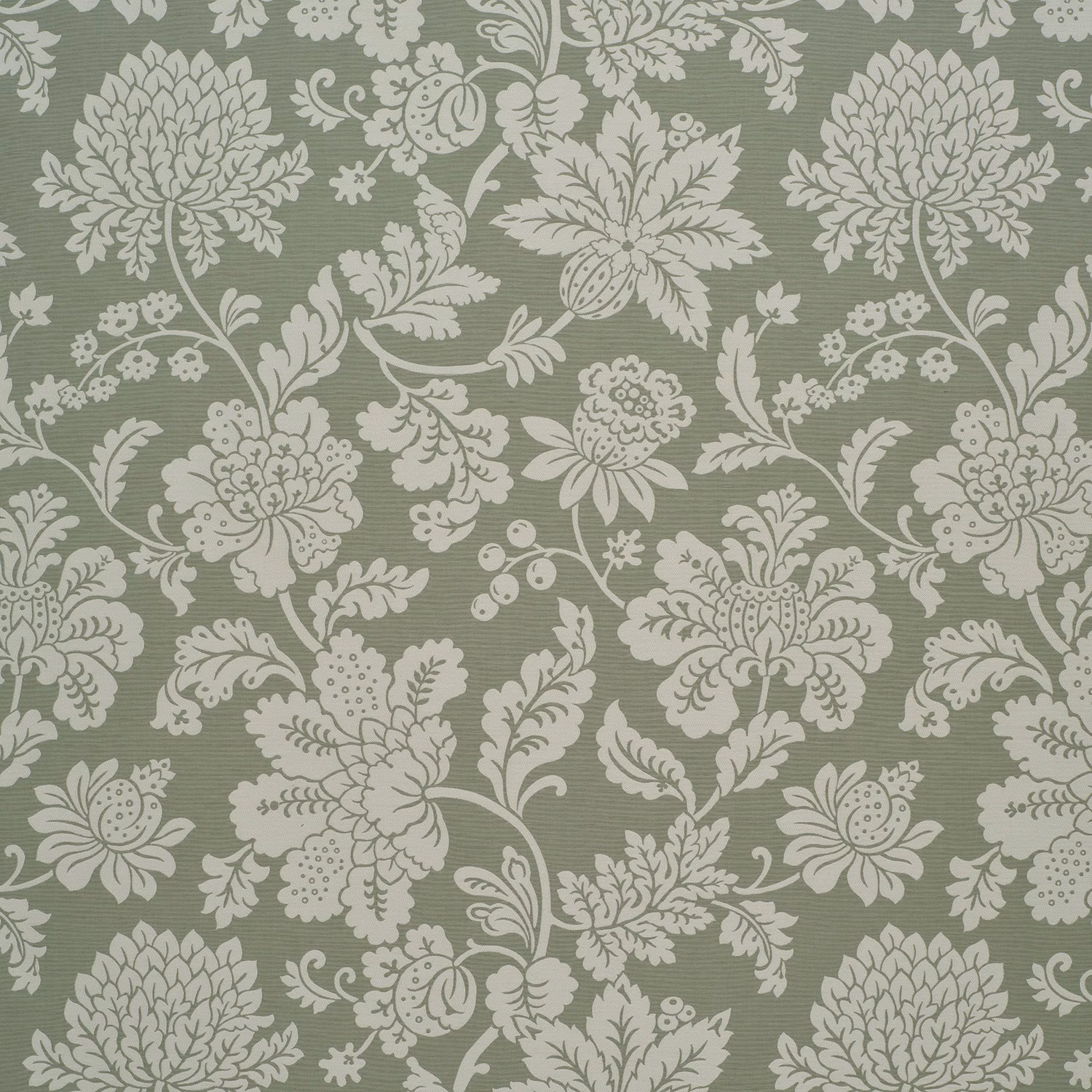Cartouche Jacobean Old Green fabric