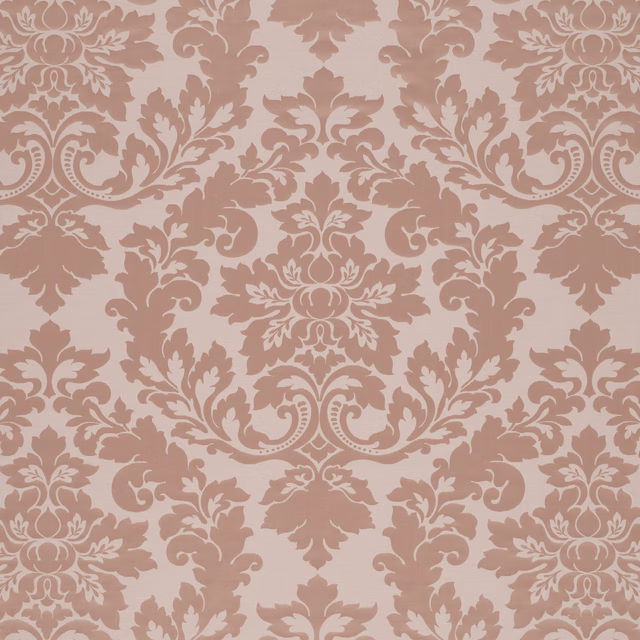 Rococo Damask Fawn Pink fabric