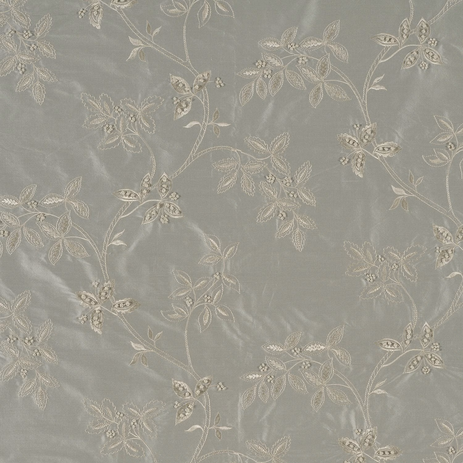 Trailing Tree Silk French Grey fabric
