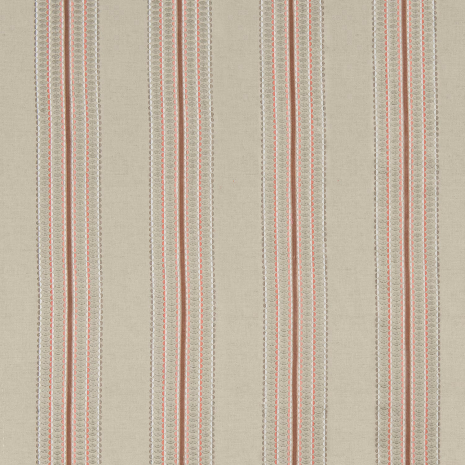 Ceylon Stripe Natural/Dusky Rose fabric
