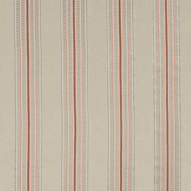 Ceylon Stripe Natural/Dusky Rose fabric