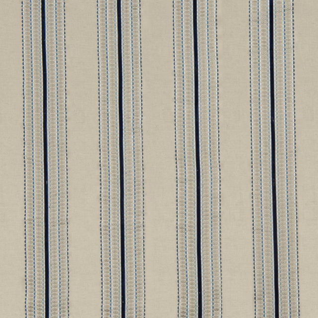 Ceylon Stripe Natural/Indigo fabric