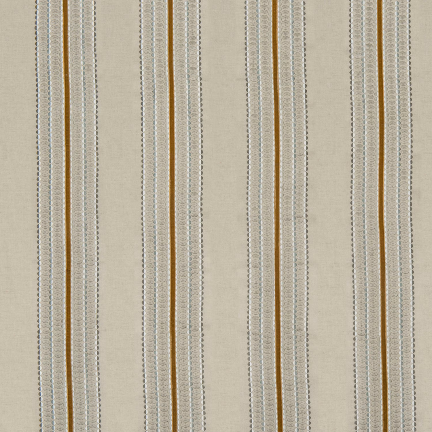 Ceylon Stripe Natural/Ochre fabric