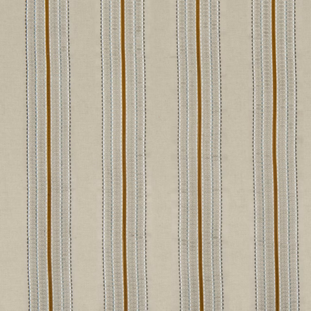 Ceylon Stripe Natural/Ochre fabric