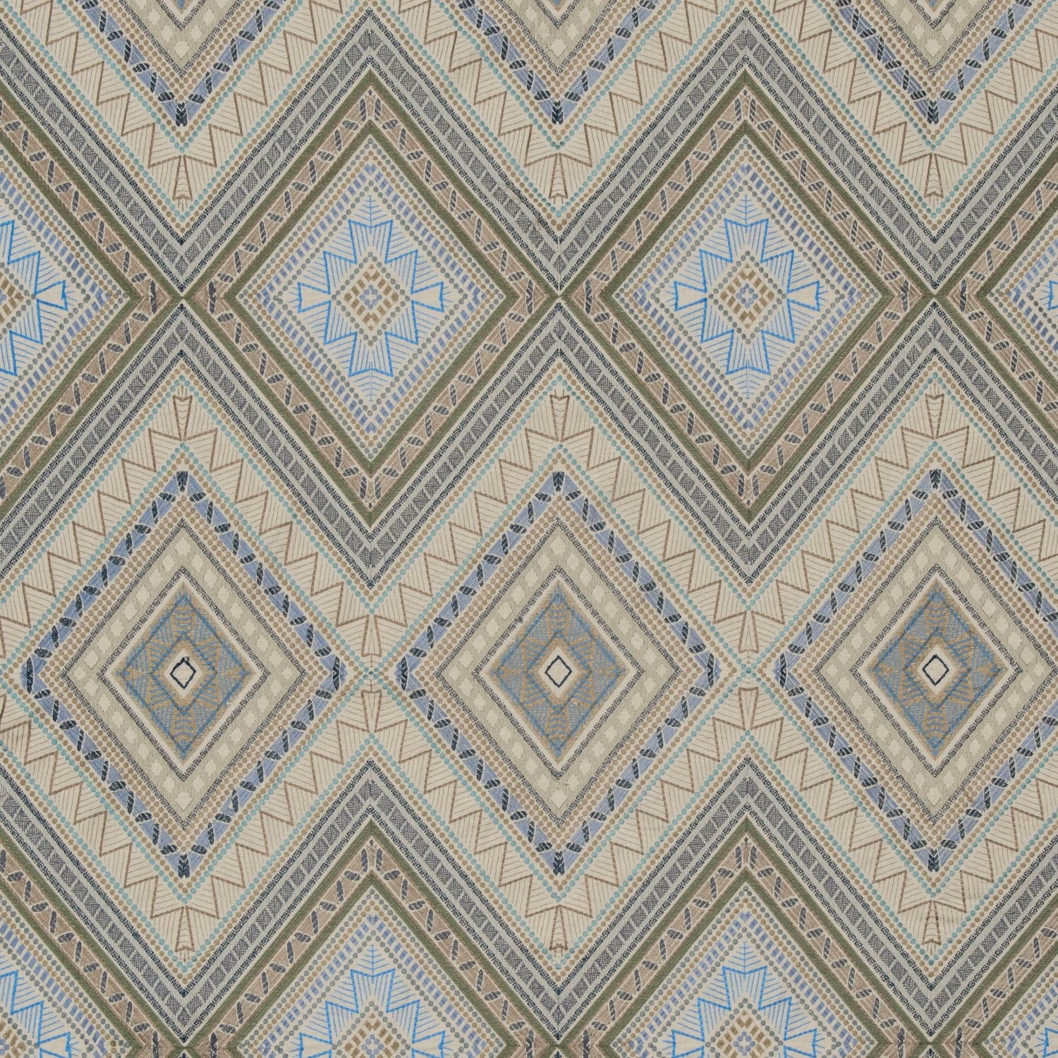 Fuji Natural/Indigo fabric