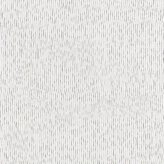 Pale grey and ivory drapery with fine broken vertical lines