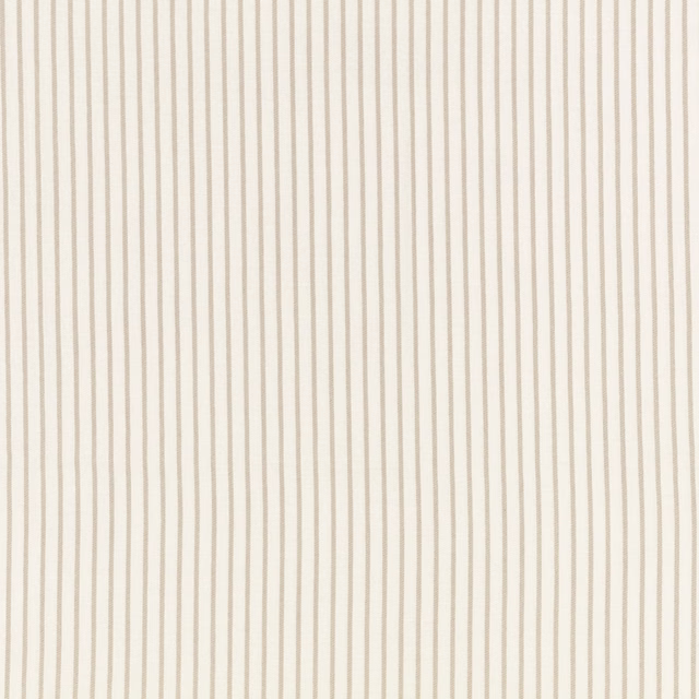 Warm ivory textile with slender, uneven taupe vertical lines and soft woven texture