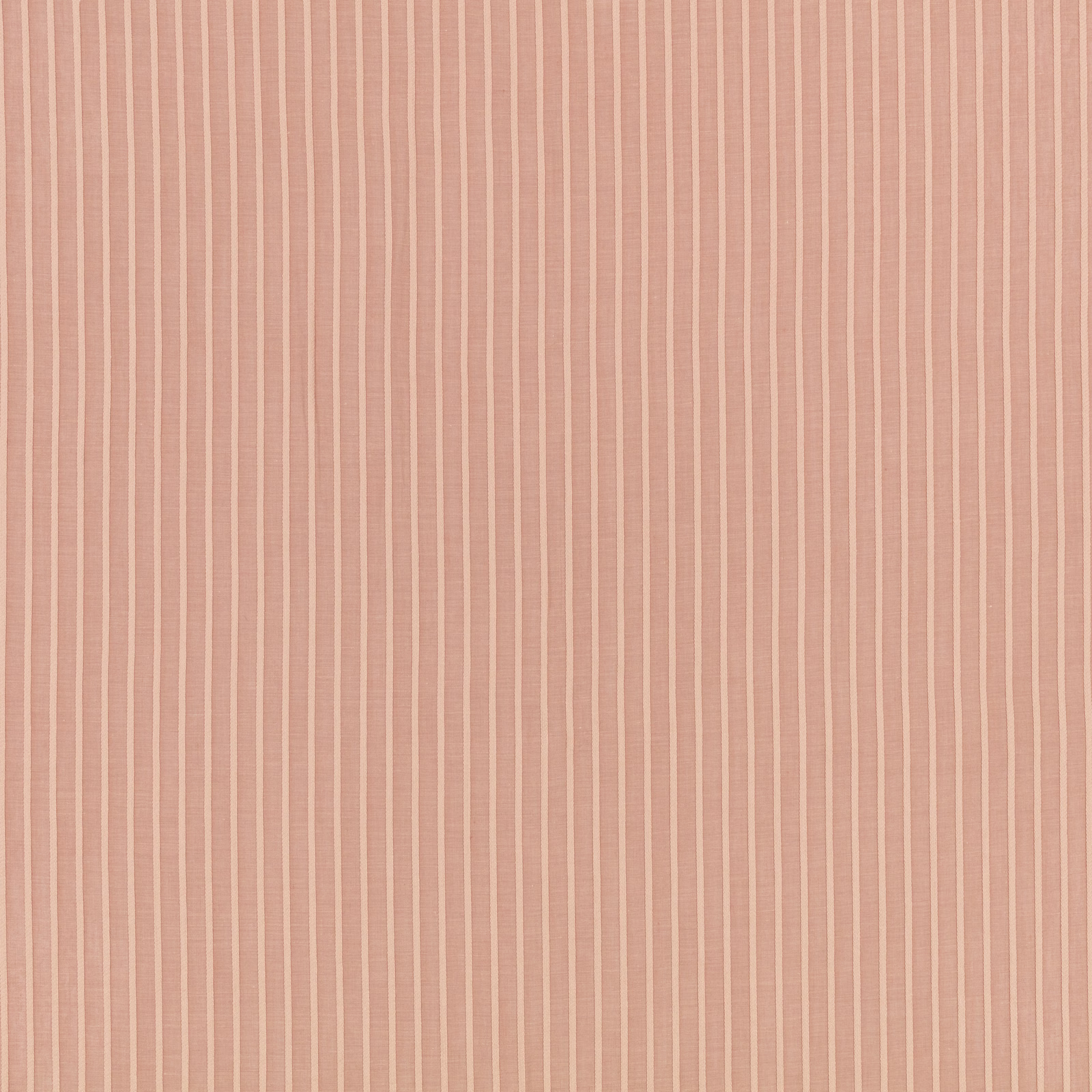 Dusty vintage-rose fabric with fine pale vertical stripes and a softly ribbed surface
