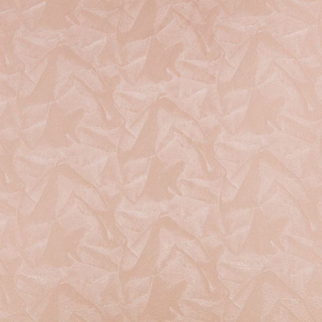 Pale blush-pink textile with crumpled tonal shapes and chalky highlights