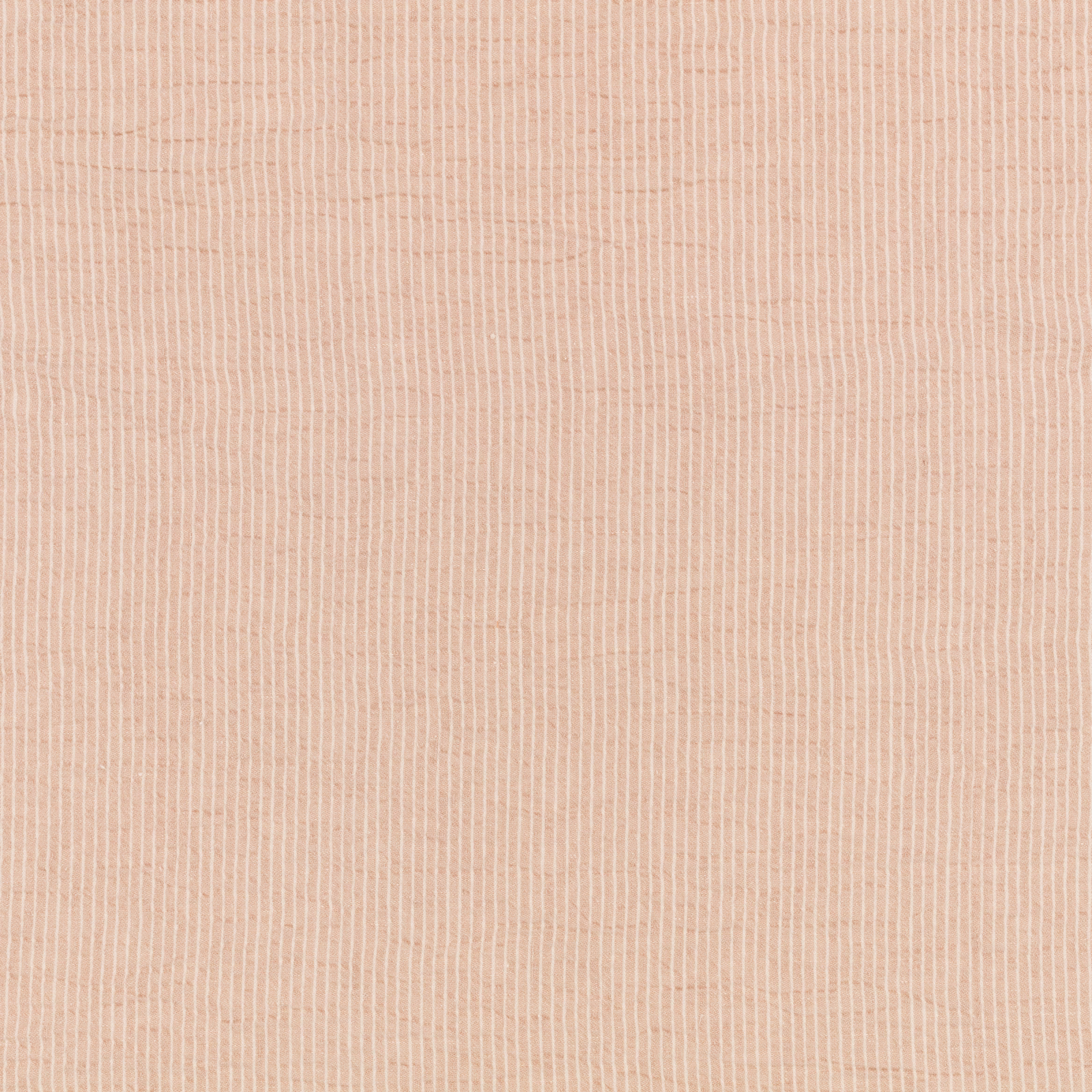 Powder blush textile with fine uneven ivory vertical lines and subtle ribbed texture