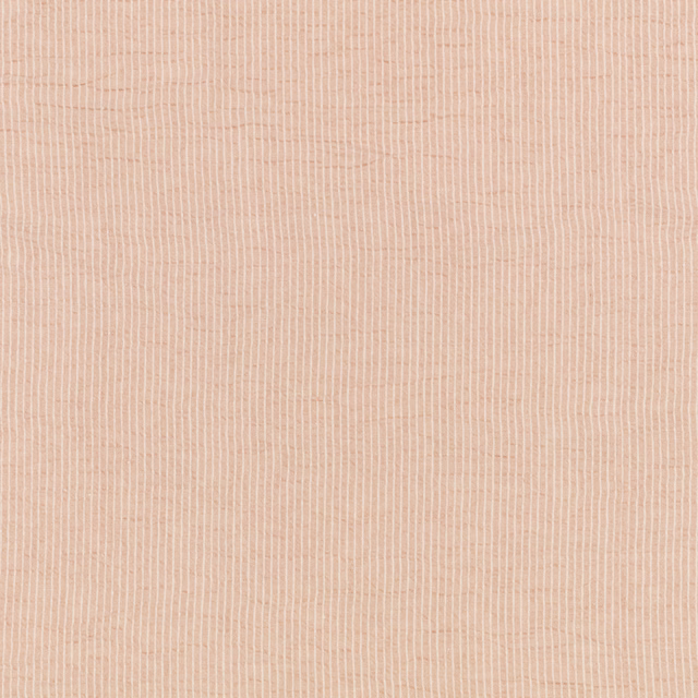 Powder blush textile with fine uneven ivory vertical lines and subtle ribbed texture
