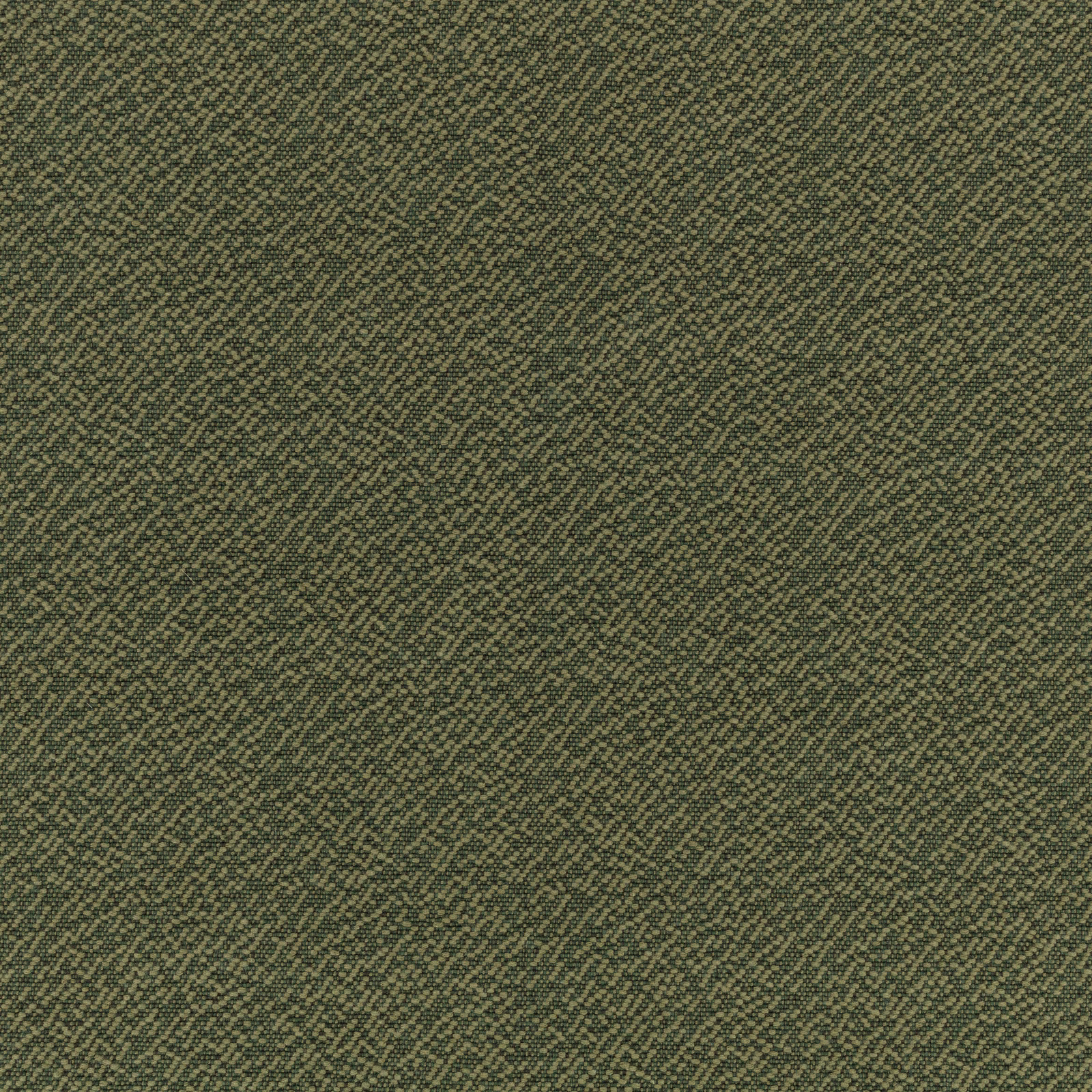 Deep olive green fabric with fine charcoal flecks in a compact diagonal weave
