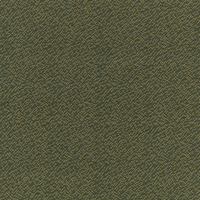 Deep olive green fabric with fine charcoal flecks in a compact diagonal weave