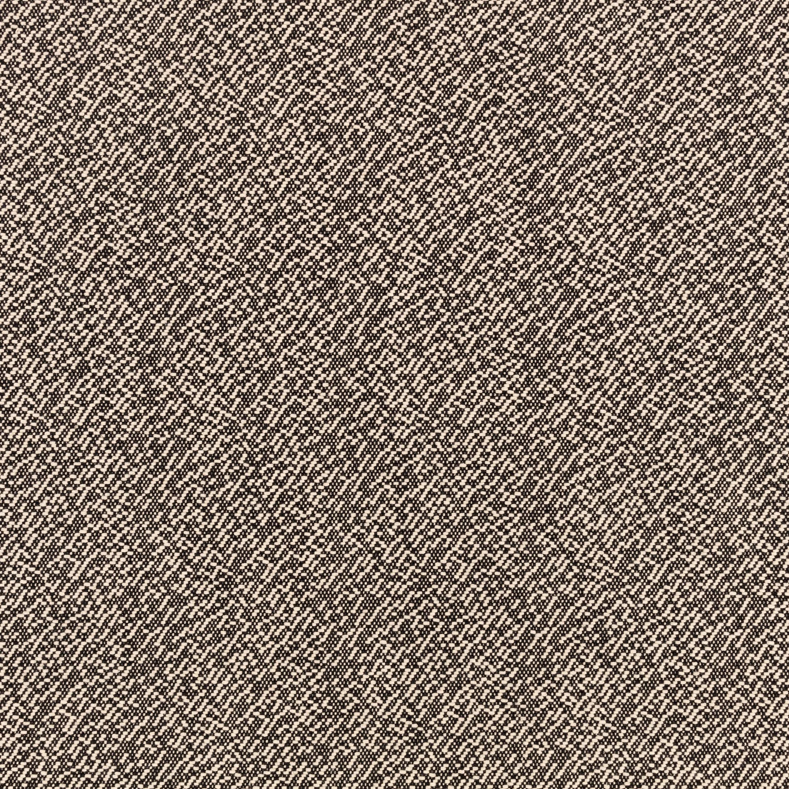 Warm taupe-grey woven ground with dense charcoal flecks and diagonal texture