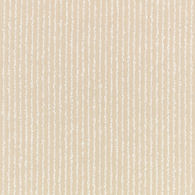 Warm flax-beige upholstery weave with narrow broken vertical ivory lines