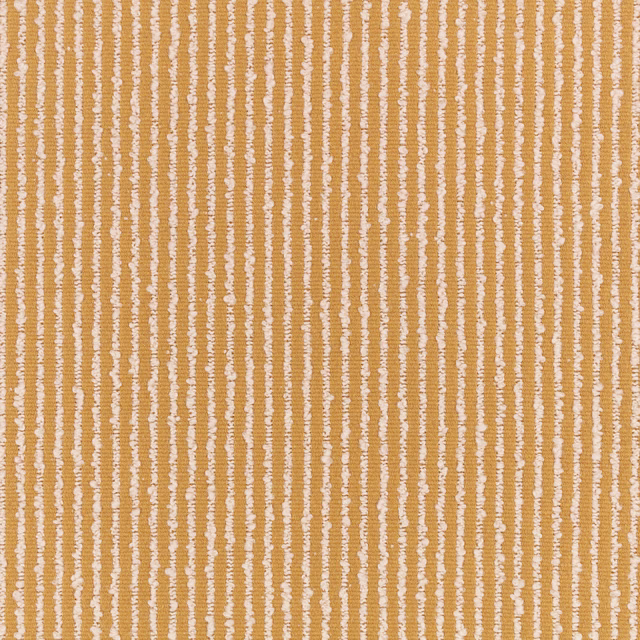 Warm ochre woven ground with irregular cream vertical slub stripes