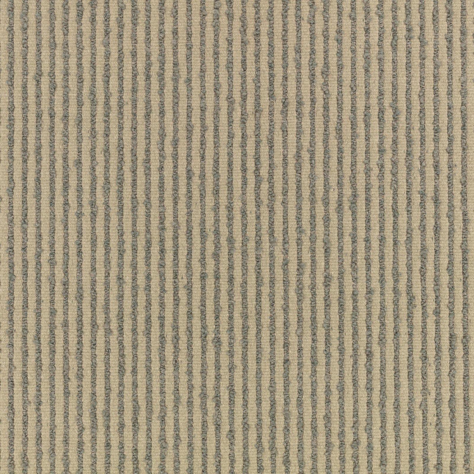 Muted pesto green and beige woven fabric with irregular vertical stripes