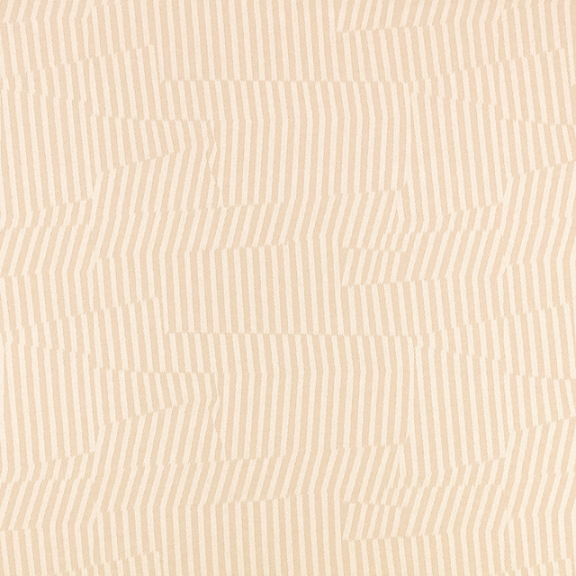 Warm nougat and cream woven upholstery with irregular vertical geometric stripes