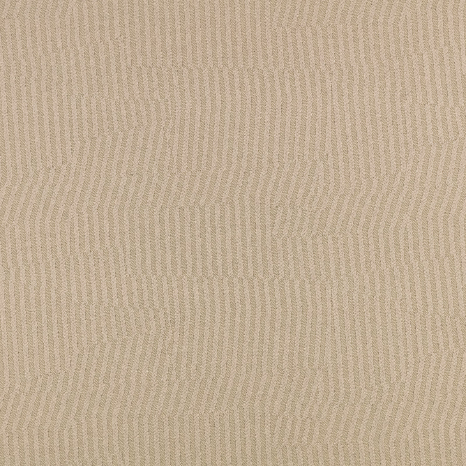 Muted pistachio-taupe woven fabric with irregular broken vertical stripes