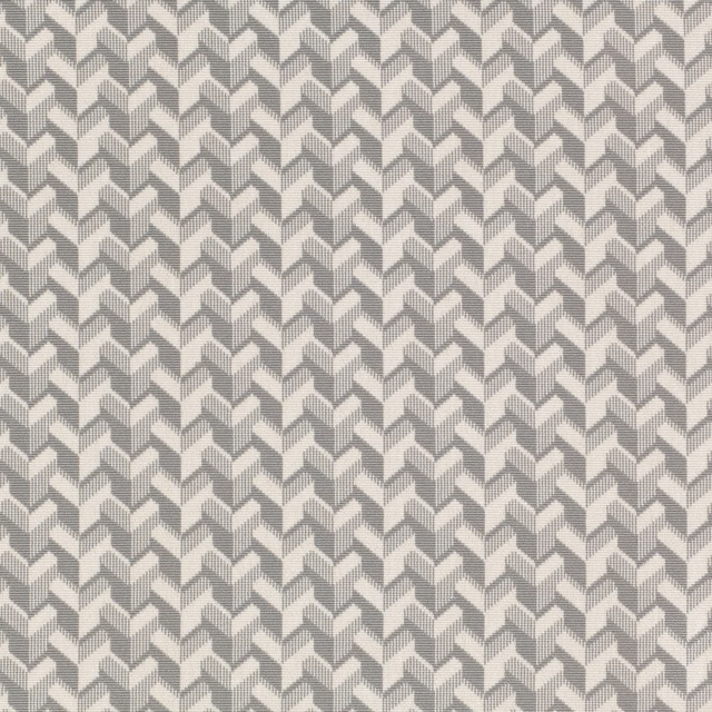 Cool concrete-grey and ivory chevrons form a dense woven braid pattern